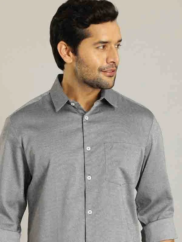 Men Solid Full Sleeve Cotton Shirt