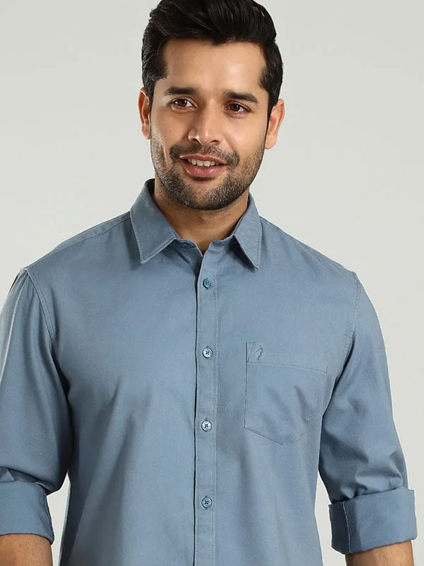 Men Solid Full Sleeve Cotton Shirt