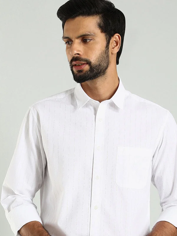 Men Solid Full Sleeve Cotton Shirt