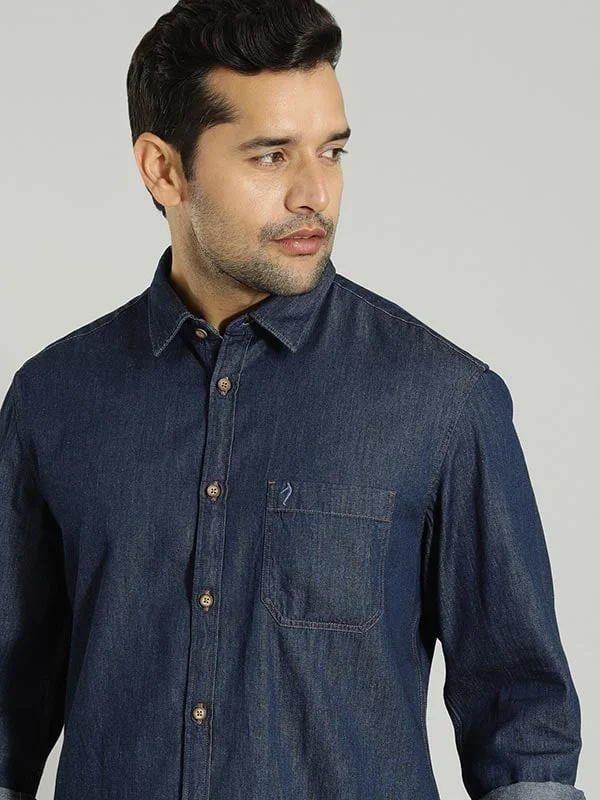 Men Solid Full Sleeve Cotton Shirt