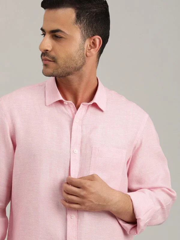 Men Solid Full Sleeve Linen Shirt