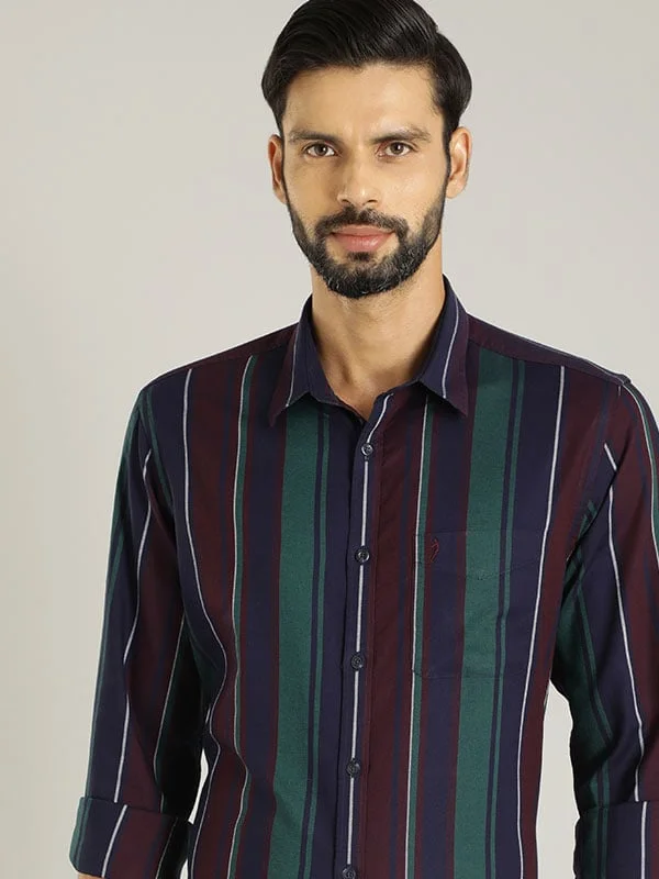 Men Striped Full Sleeve Cotton Shirt