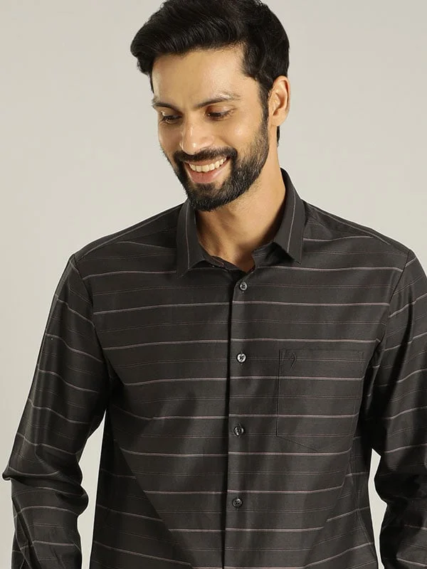 Men Striped Full Sleeve Cotton Shirt