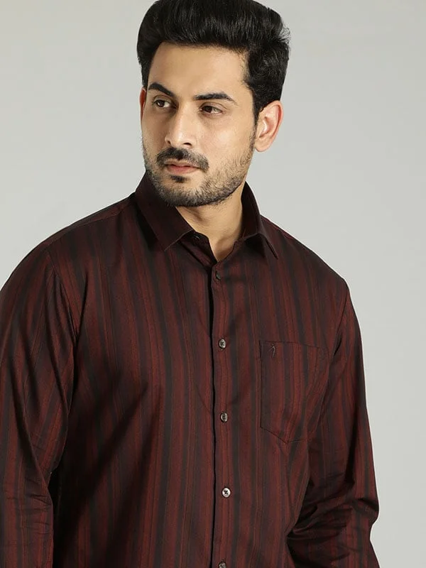 Men Striped Full Sleeve Cotton Shirt