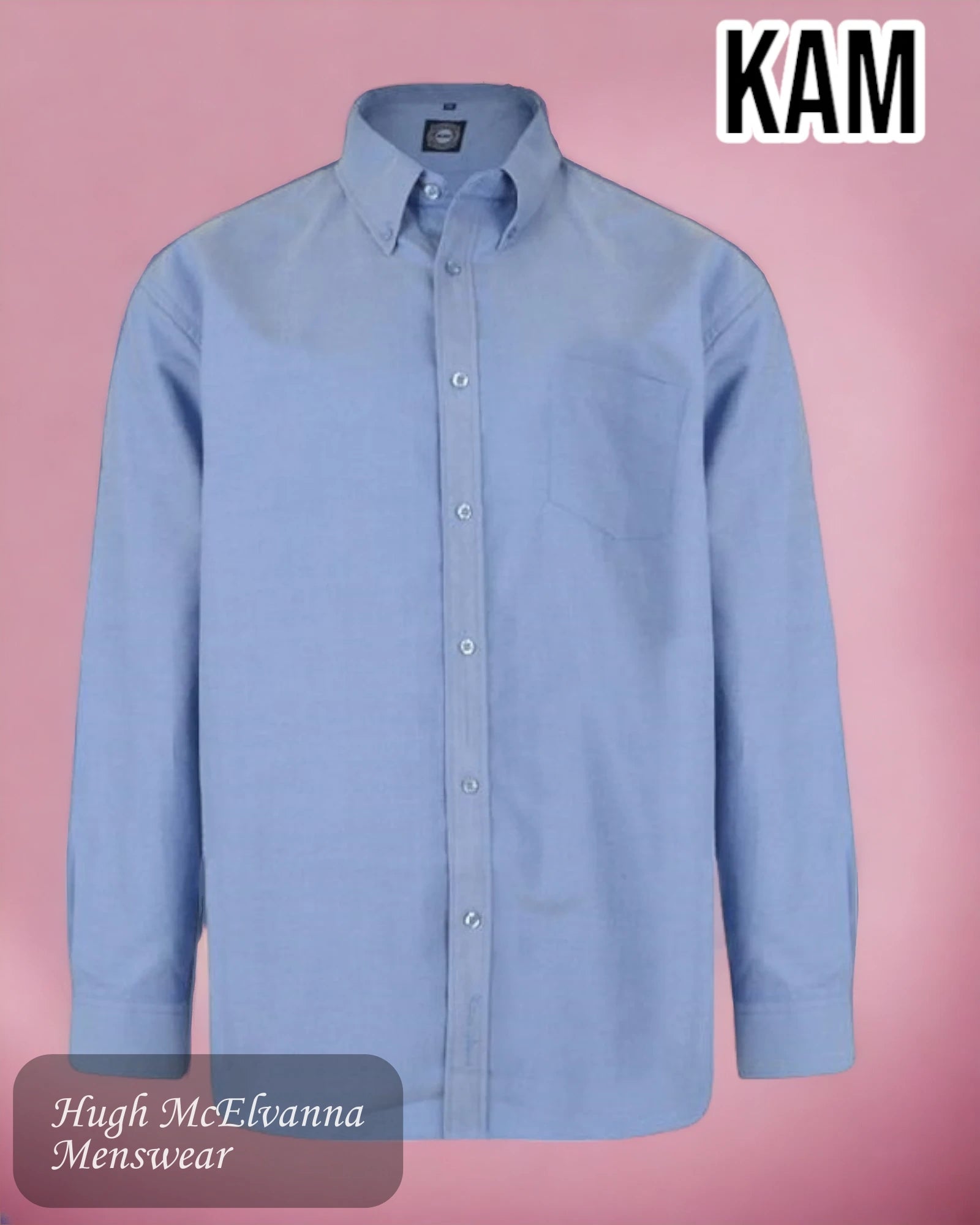 Denim Blue King Size Oxford Shirt - KBS 664A