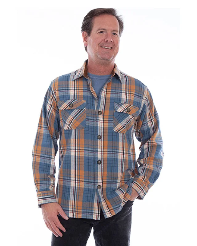 Men's Elbow Patch Flannel Shirt