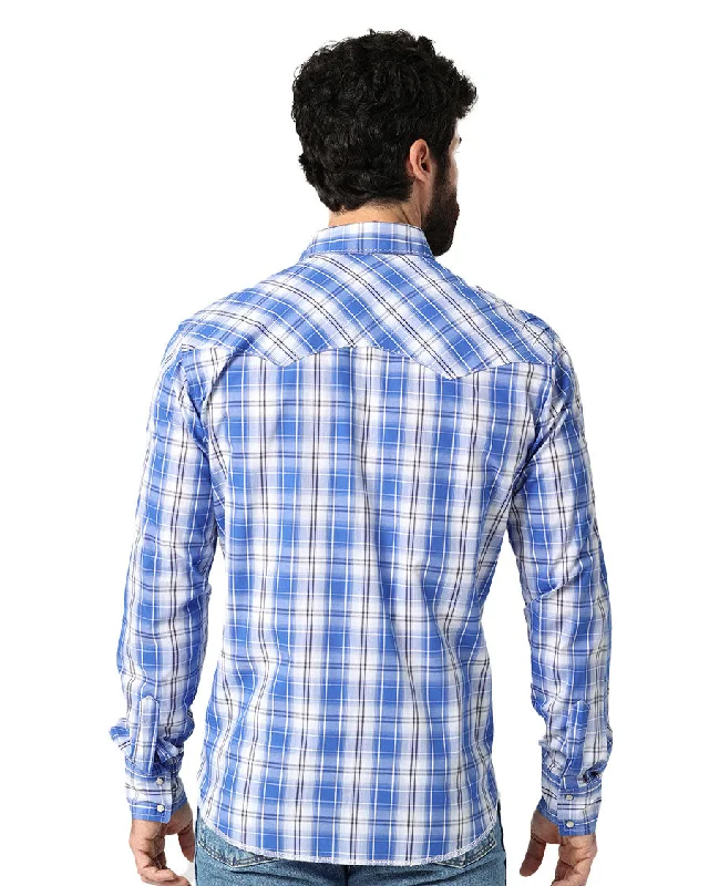 Men's Fashion Snap Modern Fit Long Sleeve Shirt