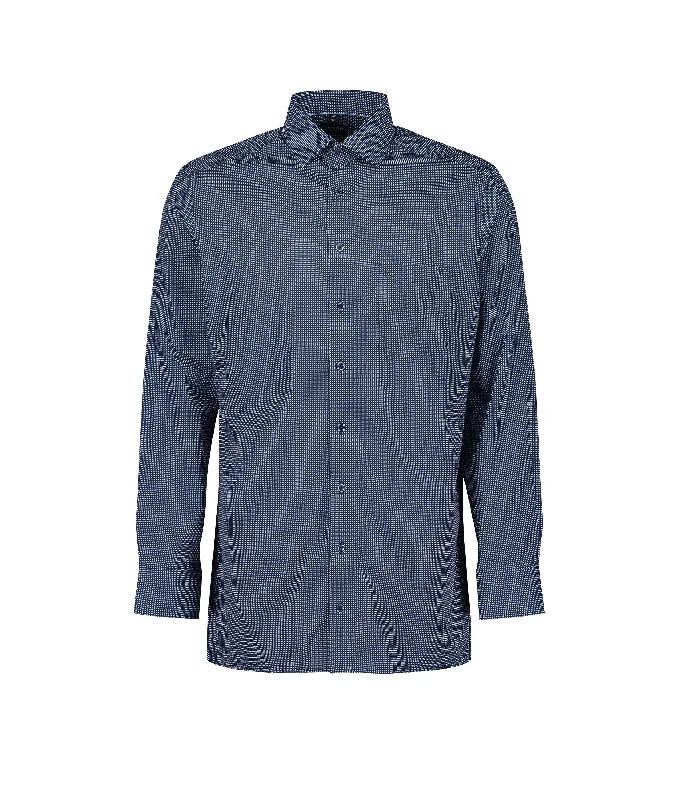 MODERN FIT DRESS SHIRT IN DOT PRINT - MARINE