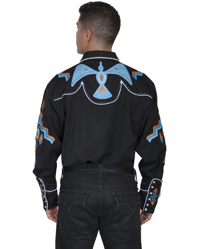 Mens Phoenix Embroidered Western Shirt