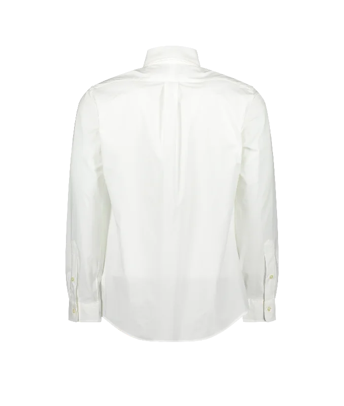 Custom Fit Stretch Poplin Shirt - White