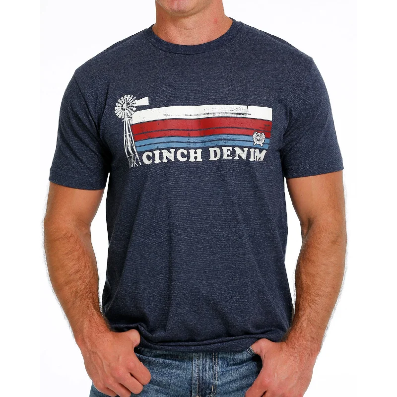 Cinch Men's Navy Cinch Denim Tee