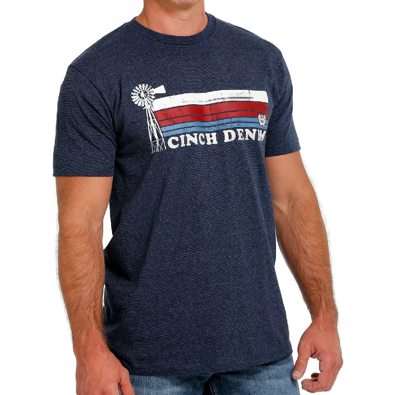 Cinch Men's Navy Cinch Denim Tee