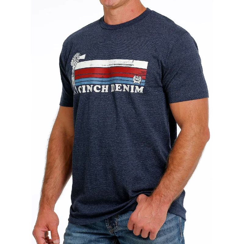 Cinch Men's Navy Cinch Denim Tee