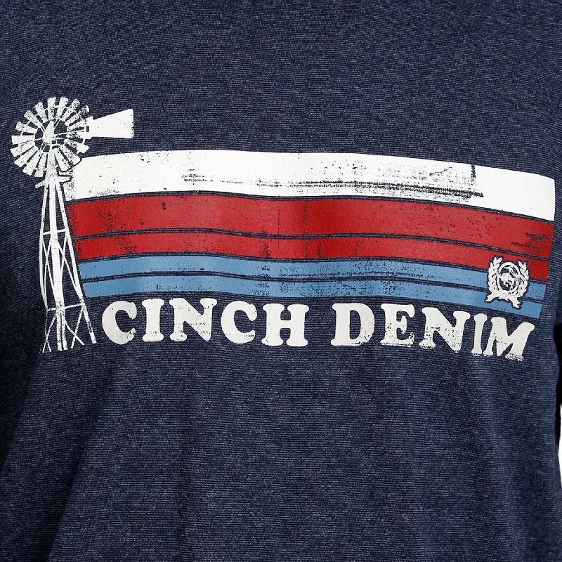 Cinch Men's Navy Cinch Denim Tee