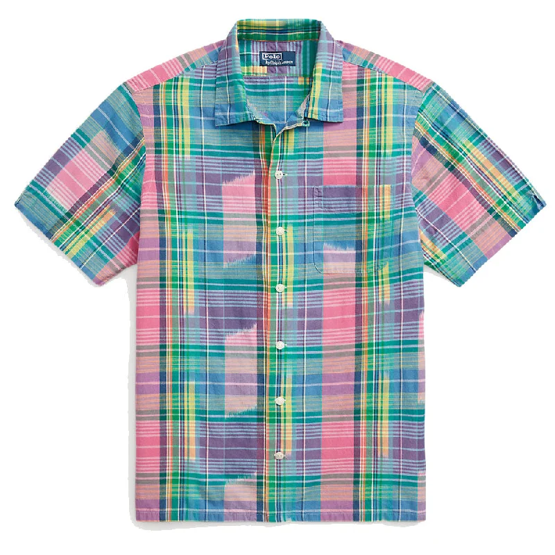 Polo Ralph Lauren Classic Fit Madras Camp Shirt Pink/Royal Multi