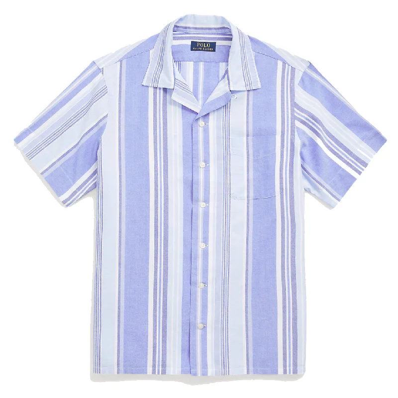 Polo Ralph Lauren Classic Fit Striped Oxford Camp Shirt Blue Multi