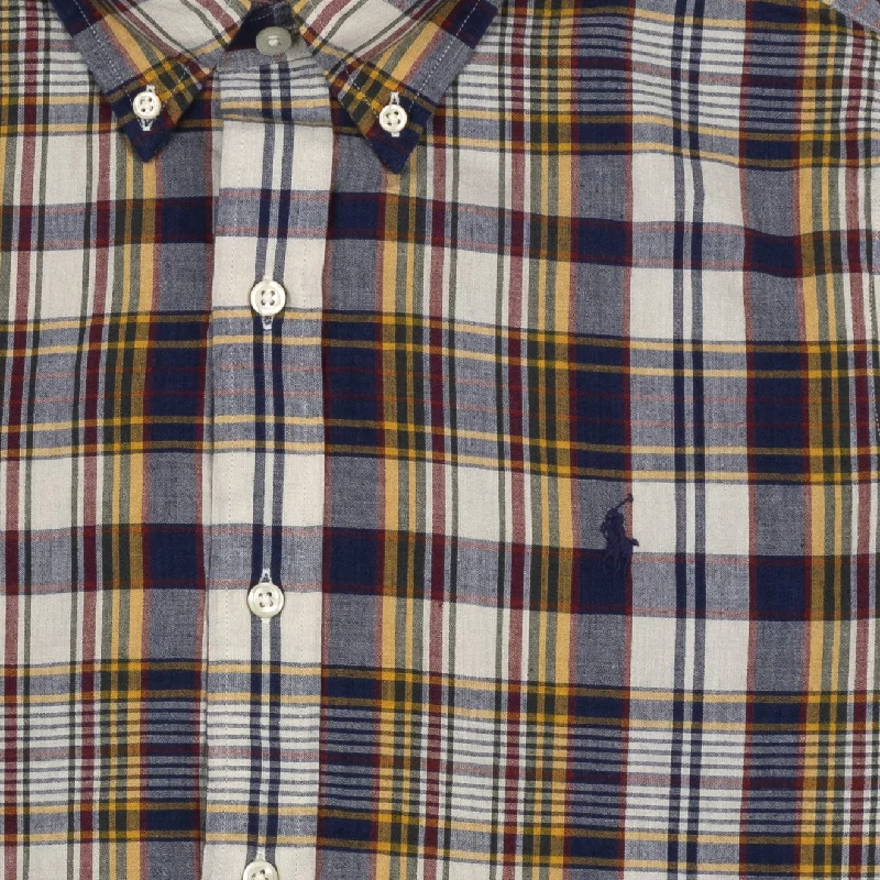 Polo Ralph Lauren Cotton Check Shirt Navy / Yellow Multi