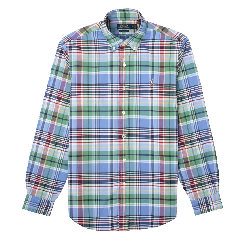 Polo Ralph Lauren Custom Fit Check L/S Shirt Blue / Green Multi