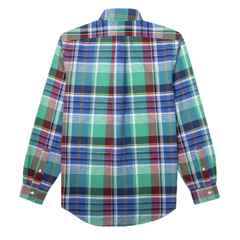 Polo Ralph Lauren Custom Fit L/S Check Shirt Royal / Green Multi