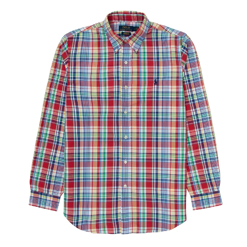 Polo Ralph Lauren Custom Fit Oxford Shirt Red / Blue Multi