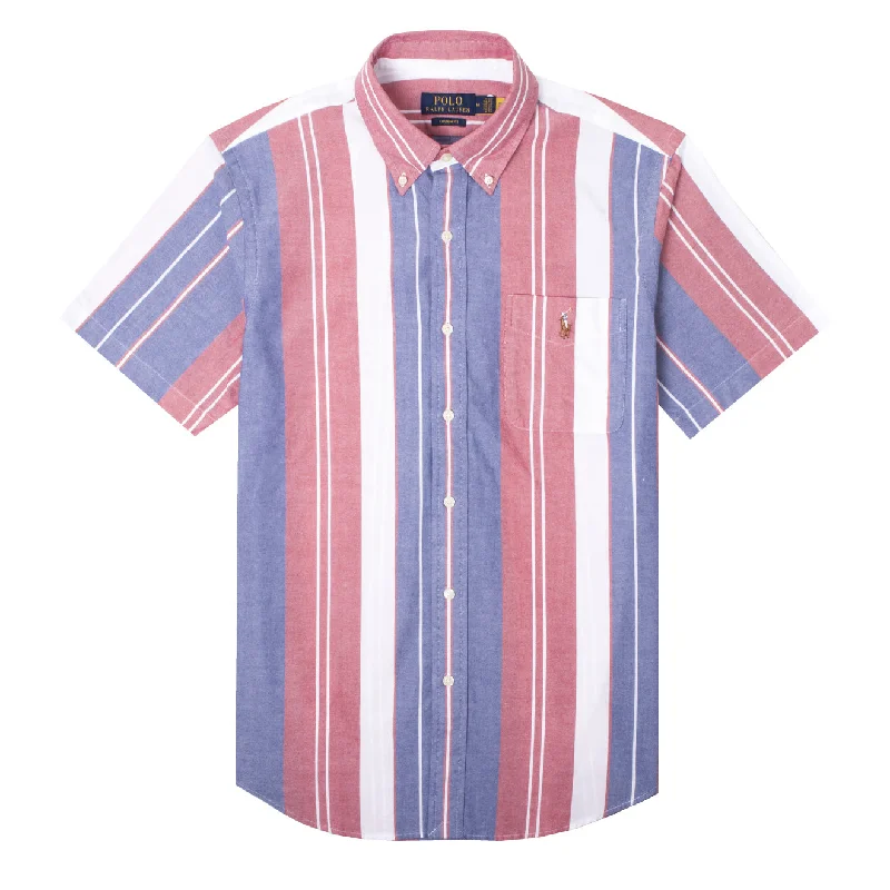 Polo Ralph Lauren Custom Fit S/S Striped Shirt Blue / Red Multi