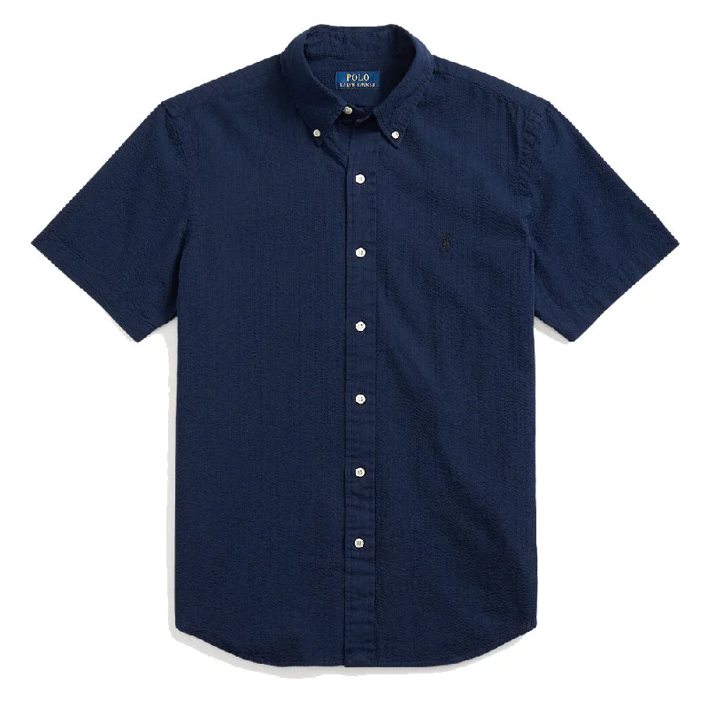 Polo Ralph Lauren Custom Fit Seersucker Shirt Astoria Navy