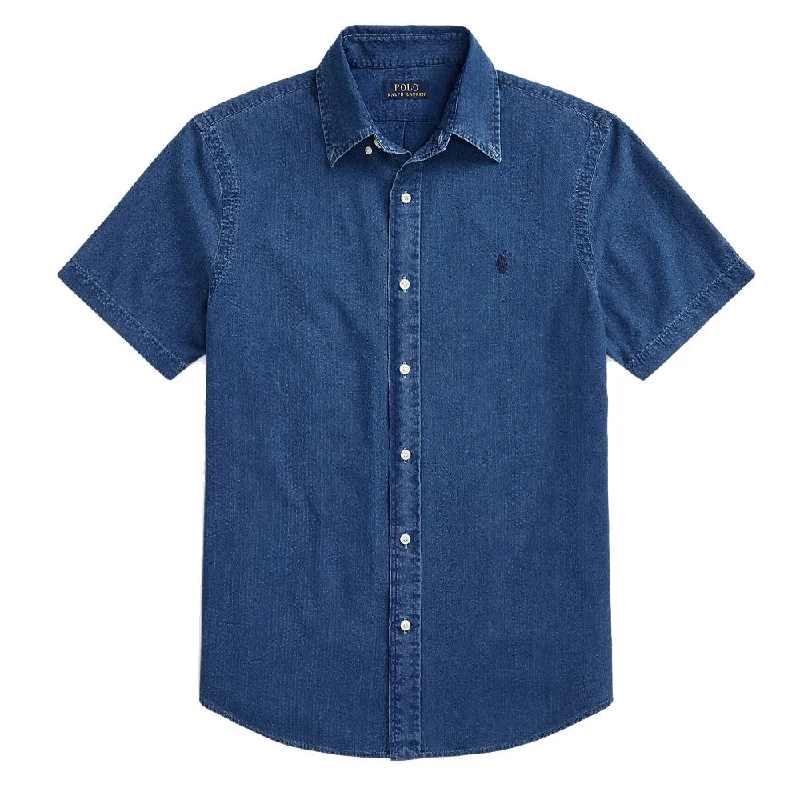 Polo Ralph Lauren Custom Fit Seersucker Shirt Dark Indigo