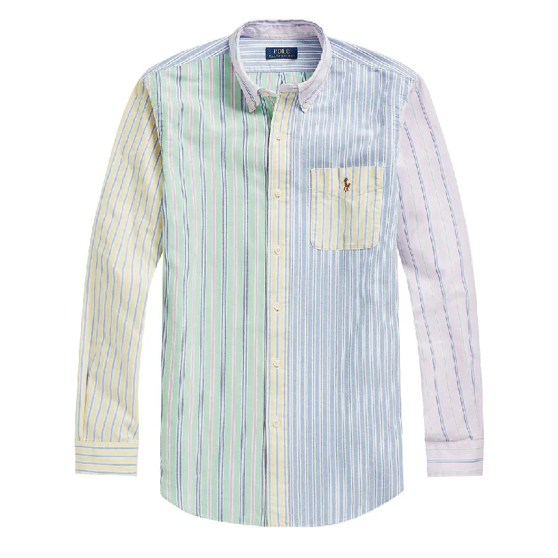 Polo Ralph Lauren Custom Fit Striped Oxford Fun Shirt Fancy Stripe