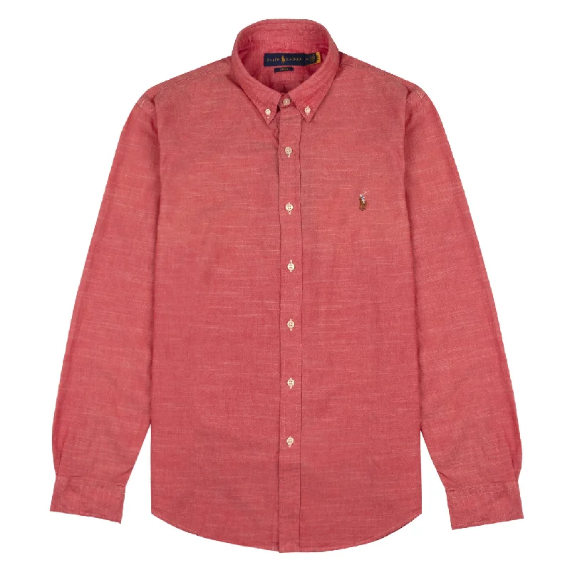 Polo Ralph Lauren L/S Chambray Slimfit Shirt Spring Red