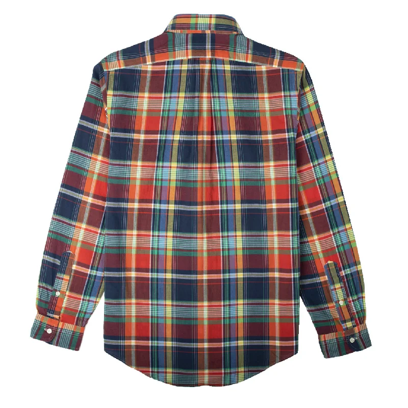 Polo Ralph Lauren L/S Custom Fit Check Shirt Blue / Red Multi