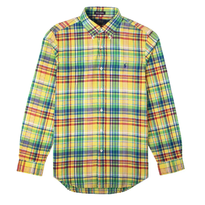 Polo Ralph Lauren L/S Custom Fit Check Shirt Yellow / Blue Multi