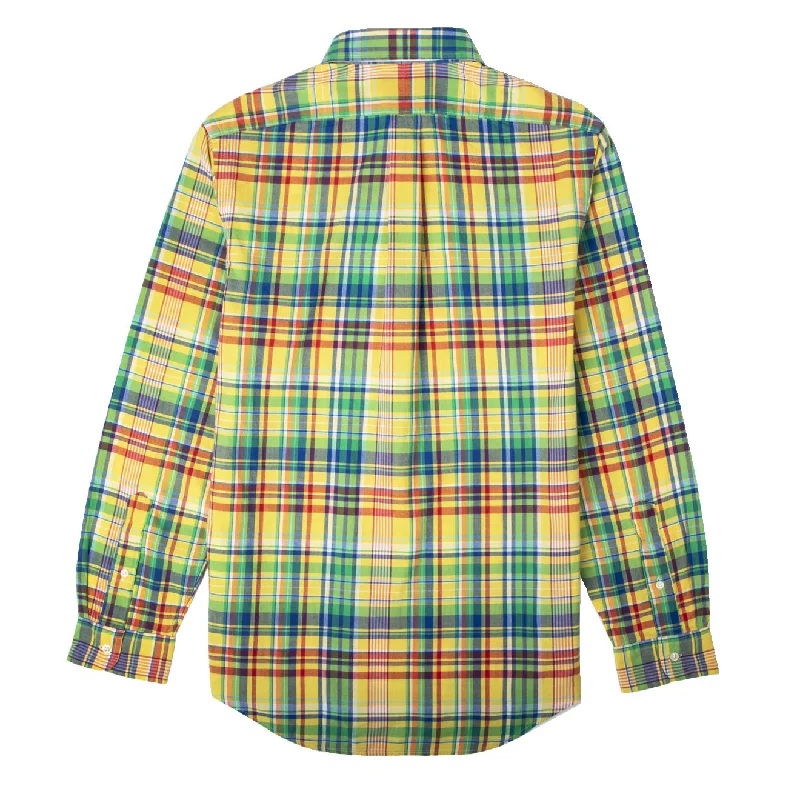 Polo Ralph Lauren L/S Custom Fit Check Shirt Yellow / Blue Multi