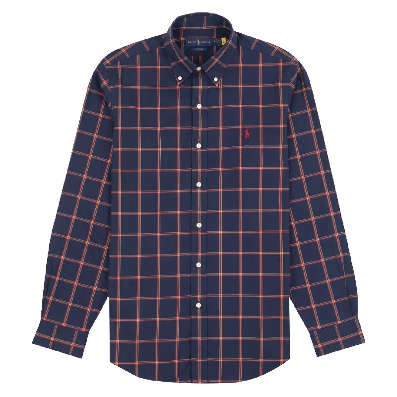 Polo Ralph Lauren Large Check Custom Fit Shirt Navy / Red