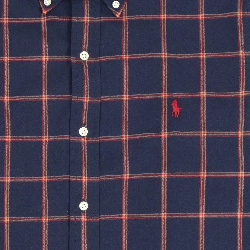 Polo Ralph Lauren Large Check Custom Fit Shirt Navy / Red