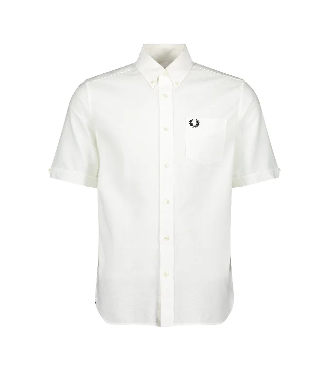 Short Sleeve Oxford Shirt - White