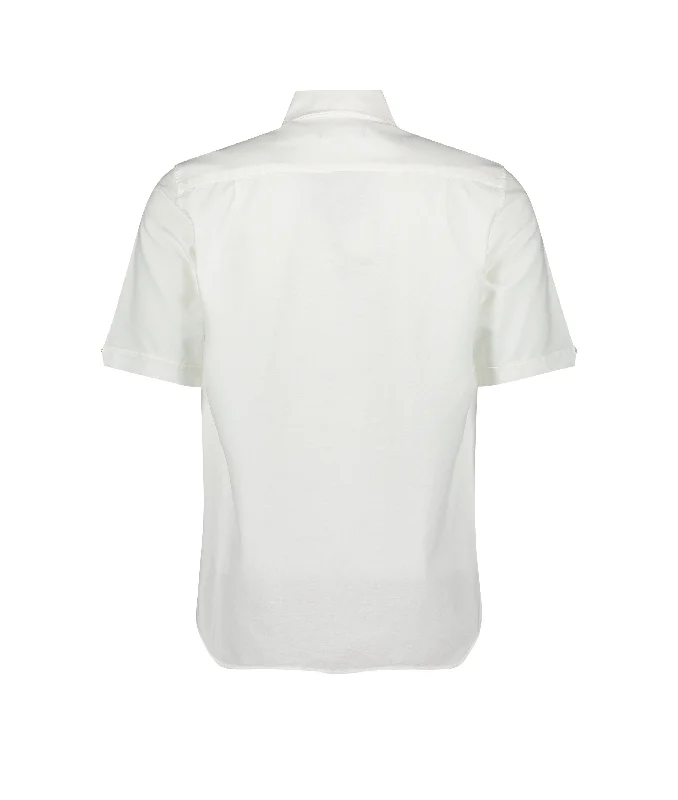 Short Sleeve Oxford Shirt - White