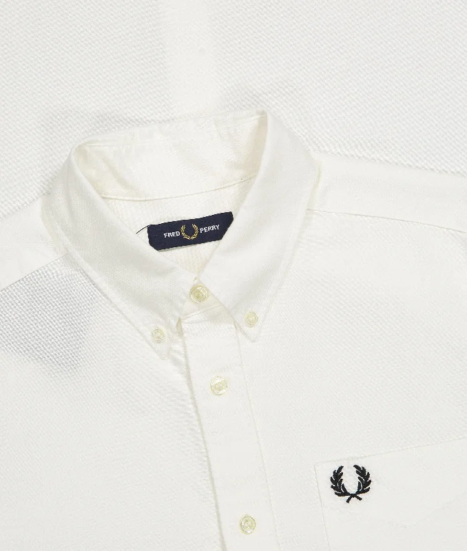 Short Sleeve Oxford Shirt - White