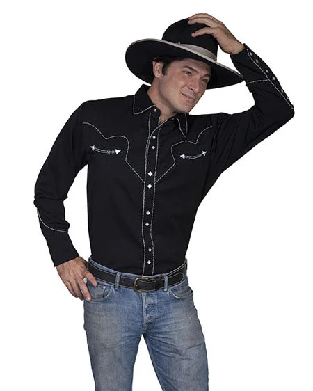 Men's Solid Western Shirt