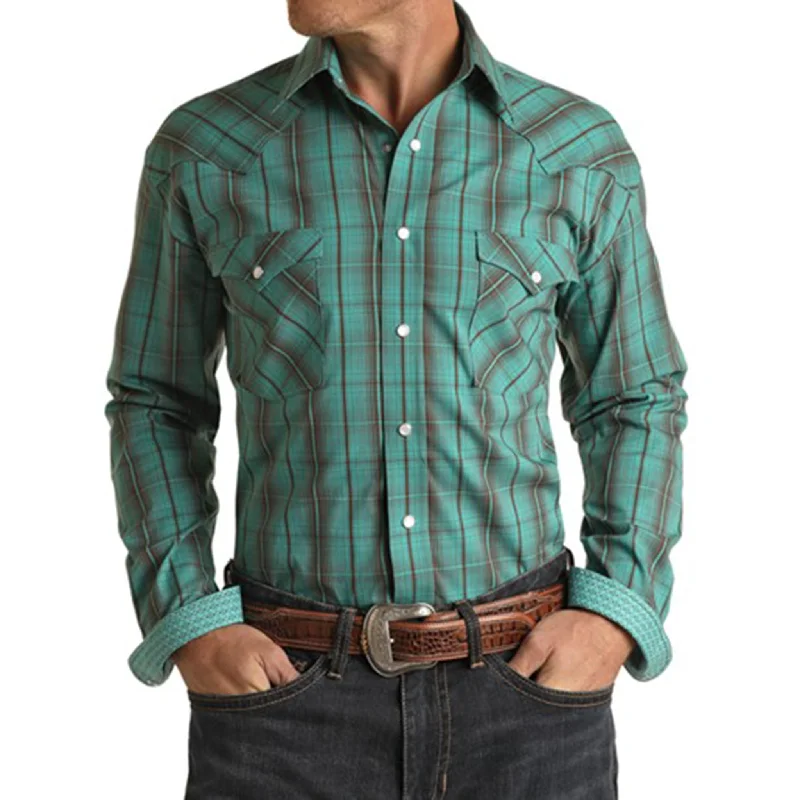 Panhandle Men's Turquoise & Black Shirt