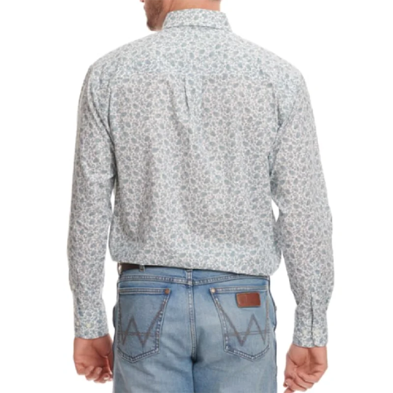 Wrangler Men's Turquoise Paisley Long Sleeve