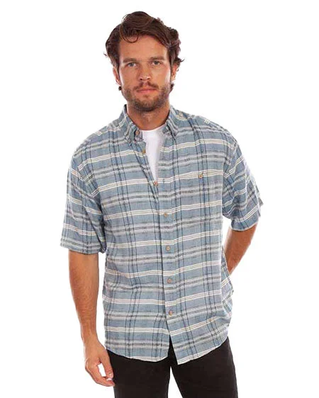 Men's Worn Out Plaid Shirt