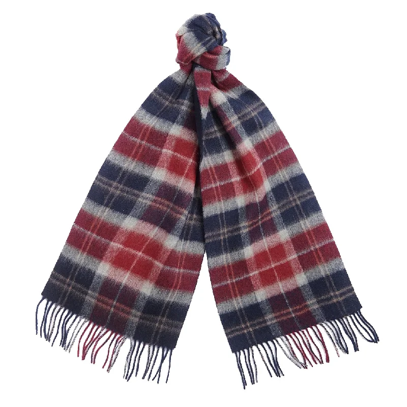 Barbour Galston Tartan Scarf Cranberry Tartan