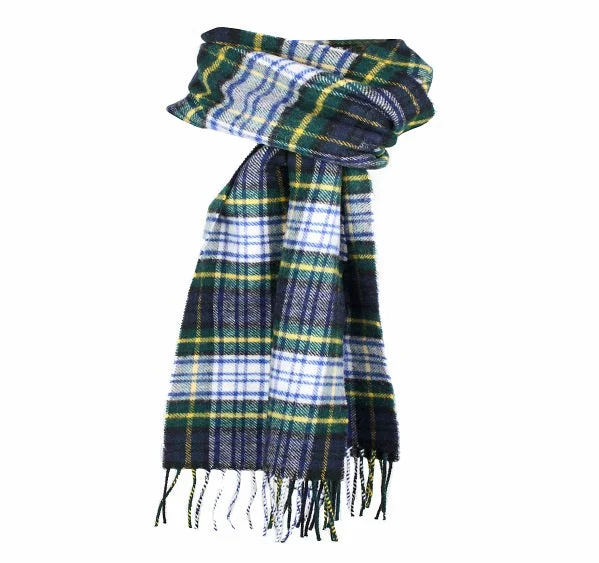 Dents Dress Gordon Tartan Check Lambswool Scarf