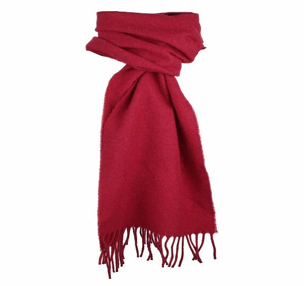 Dents Plain Burgundy Lambswool Scarf