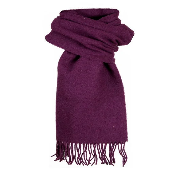 Dents Plain Purple Lambswool Scarf