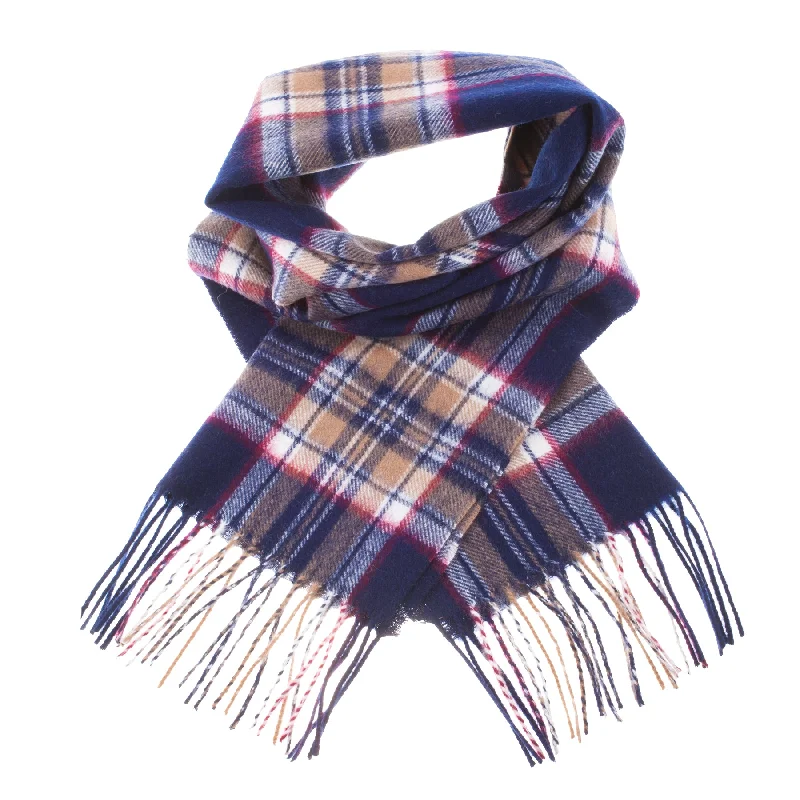 Edinburgh 100% Lambswool Scarf  Stewart Navy