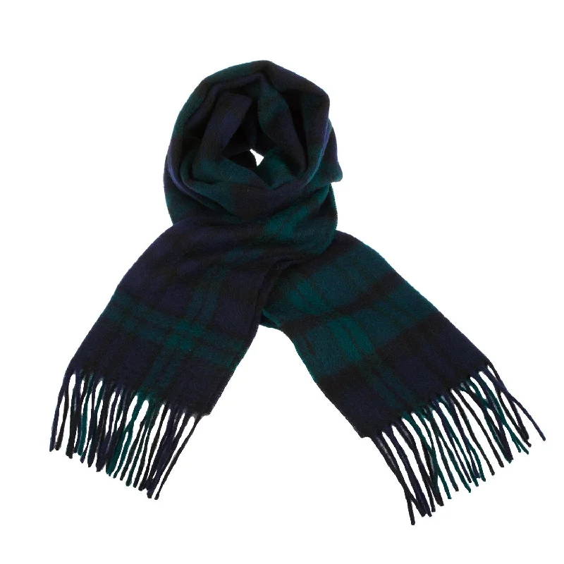 Edinburgh 100% Lambswool Scarf  Black Watch Double Scale