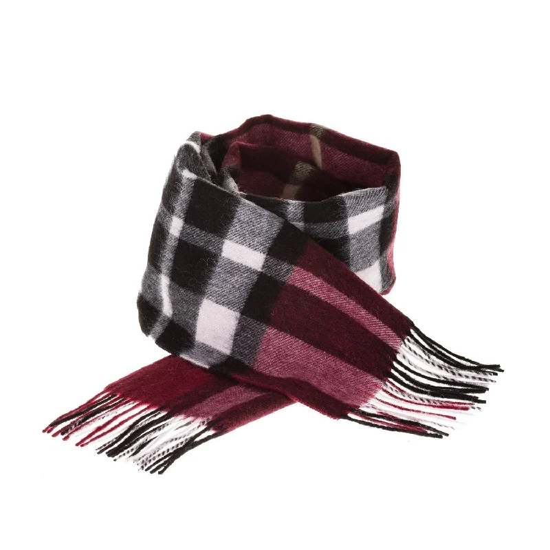 Edinburgh 100% Lambswool Scarf  Exploded Scotty Thomson Cabernet