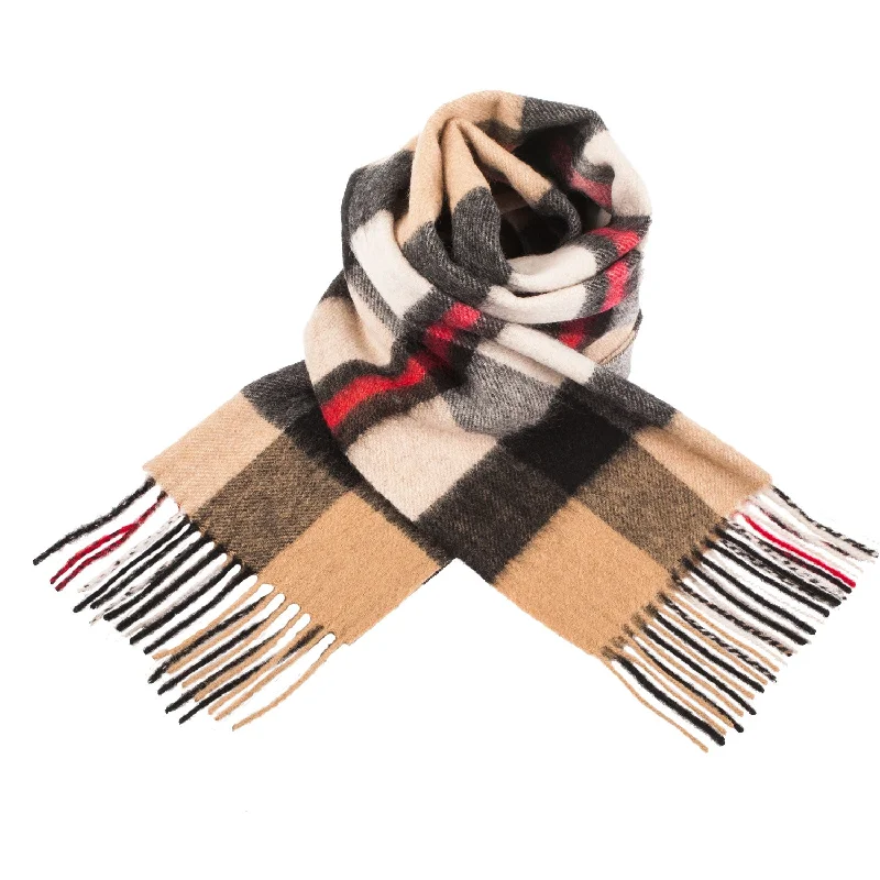 Edinburgh 100% Lambswool Scarf  Exploded Thomson Camel