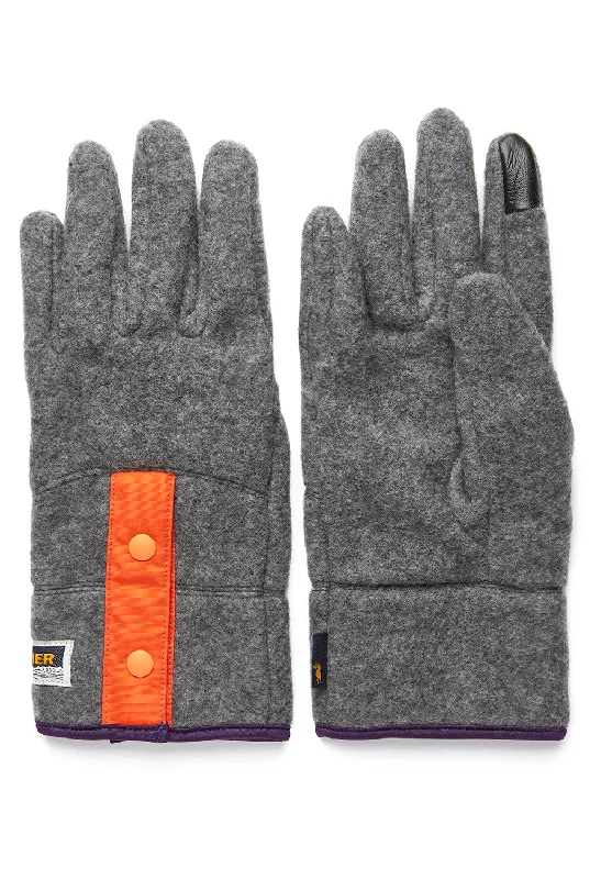 Elmer Recycled Wool Fleece Gloves - Charcoal